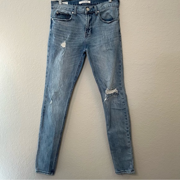 Men’s PacSun Stacked Skinny Distressed Jeans Pants Sz 30 - Picture 3 of 9
